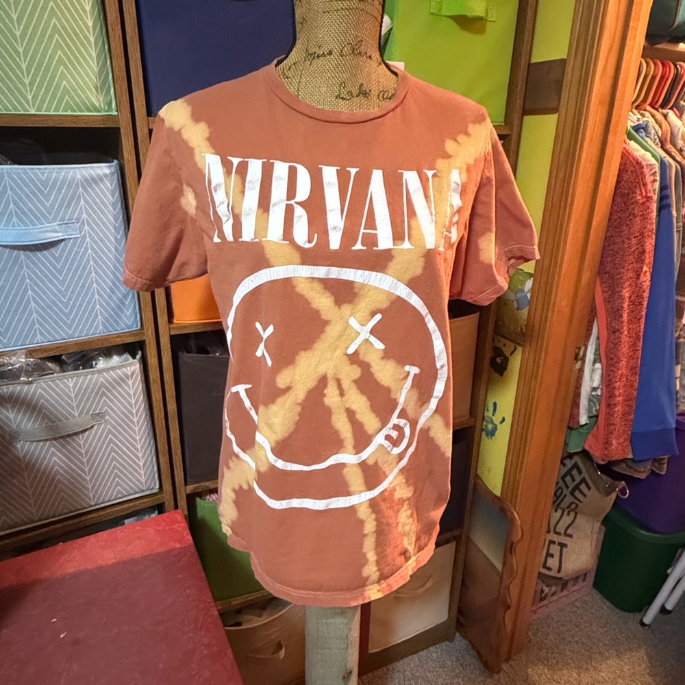 Vintage Orange Tie-Dye Nirvana Tee